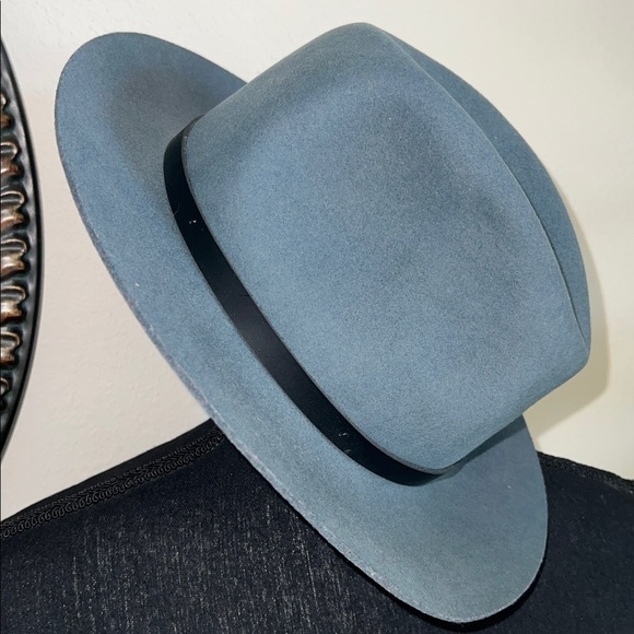 rag & bone Women’s Slate Gray Felt Floppy Brim Fedora Size Medium main image 6